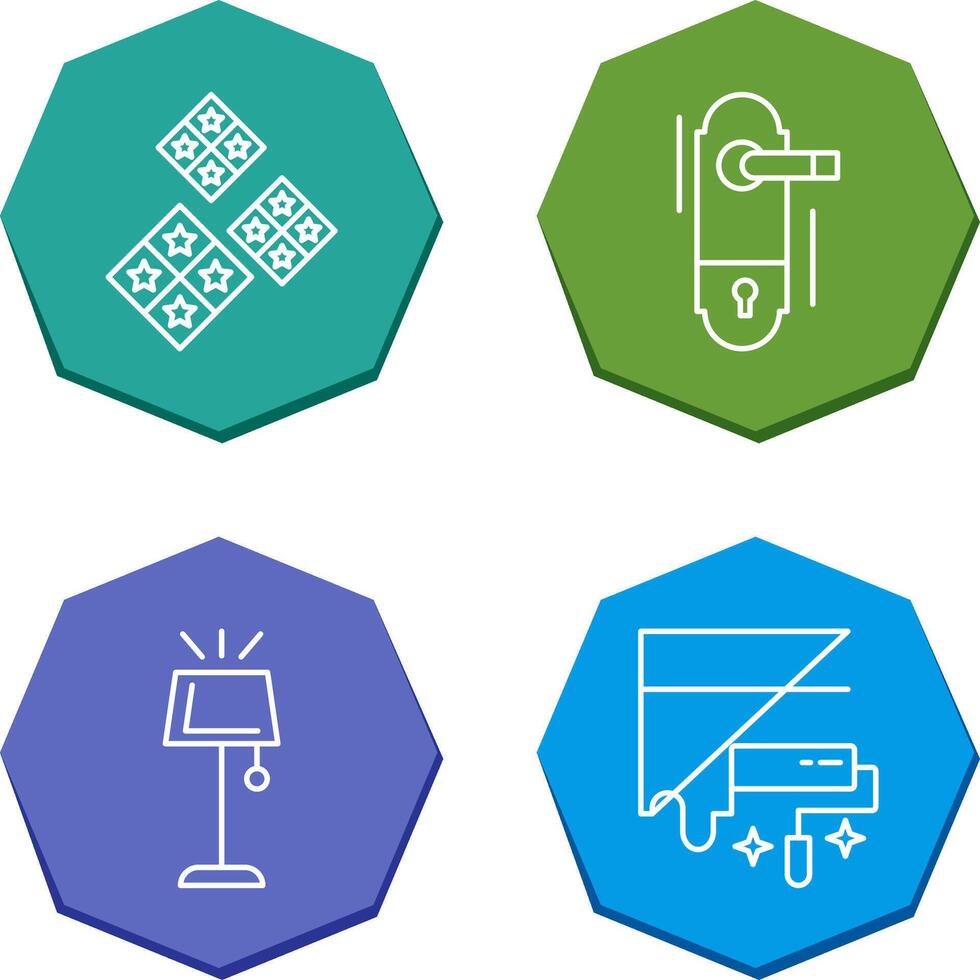 Tiles and Doorknob Icon vector