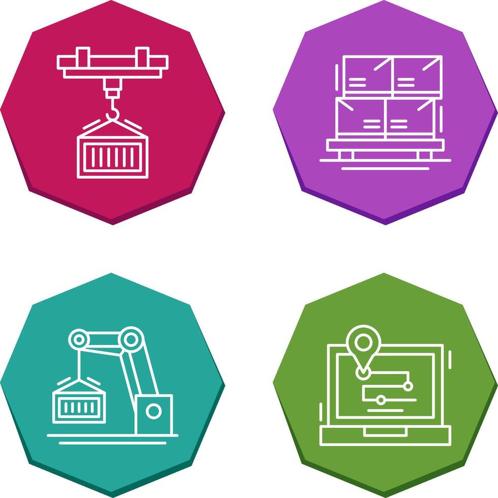 crane and stock Icon vector