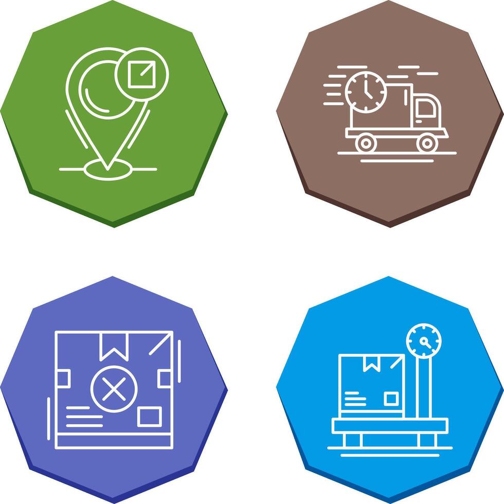 fast delivery and location Icon vector