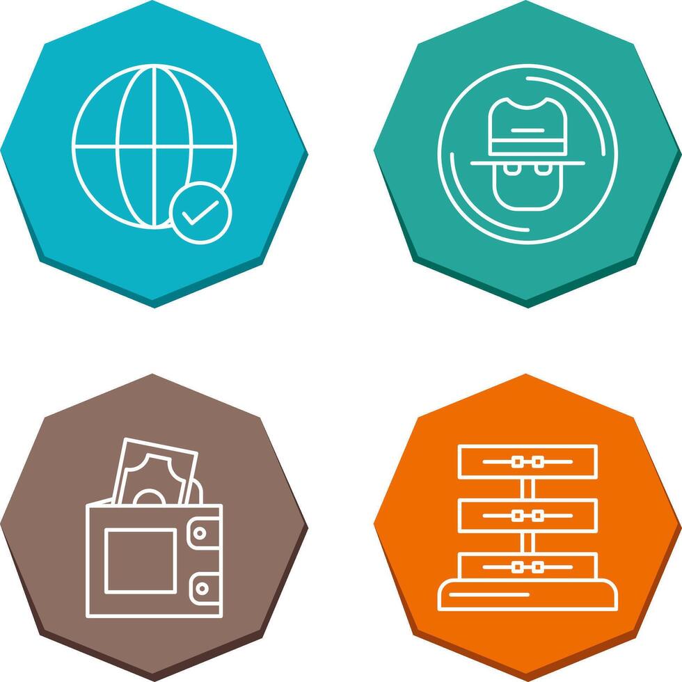 Internet and Spy Icon vector