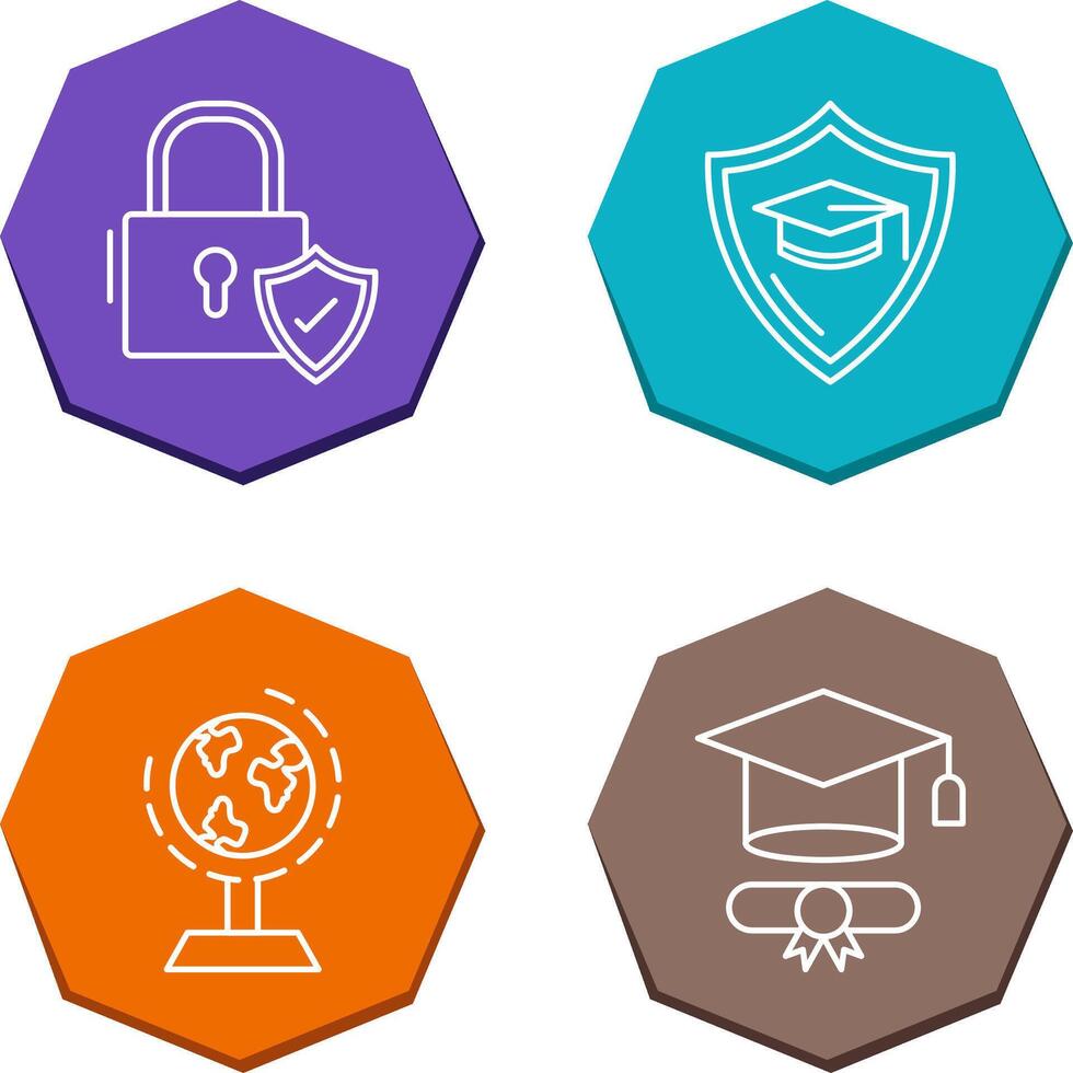 Secure and Education Icon vector