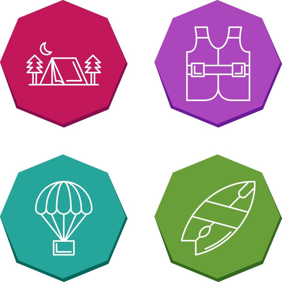 Tent and Life Icon vector