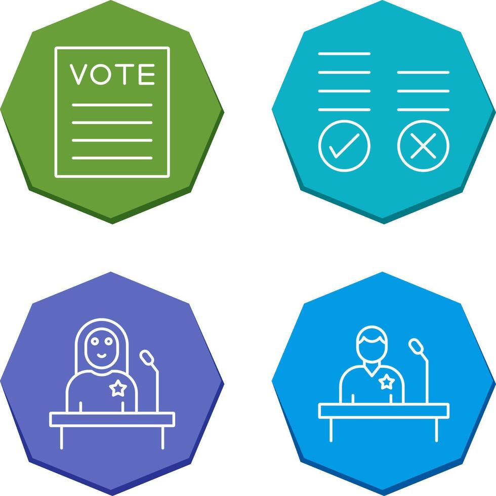 Voting Result and Vote Icon vector