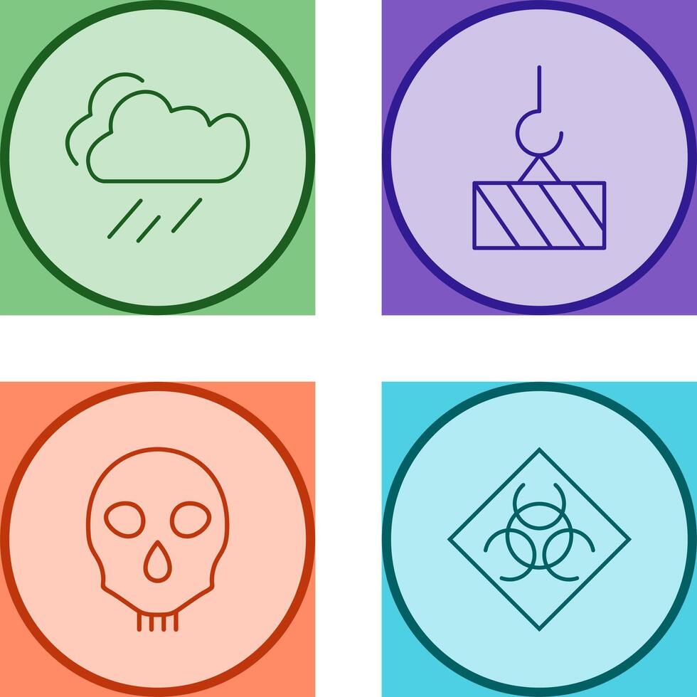 rain and heavy machinery Icon vector