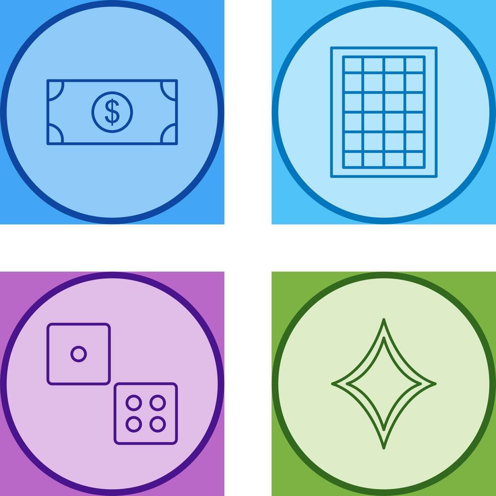 dollar bill and table of rates Icon vector