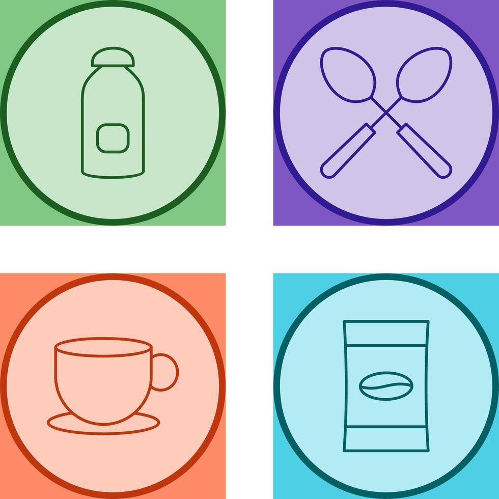 syrup and spoon Icon vector