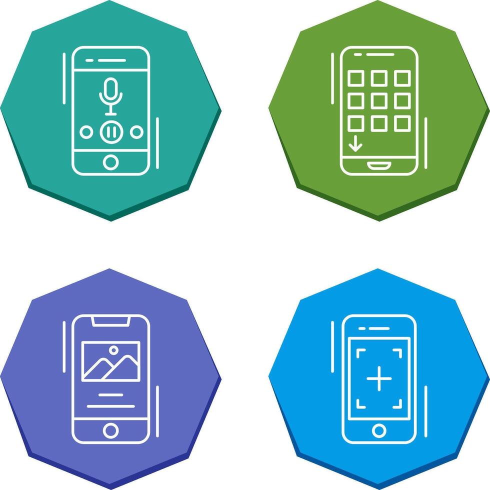 Voice Record and Device Icon vector