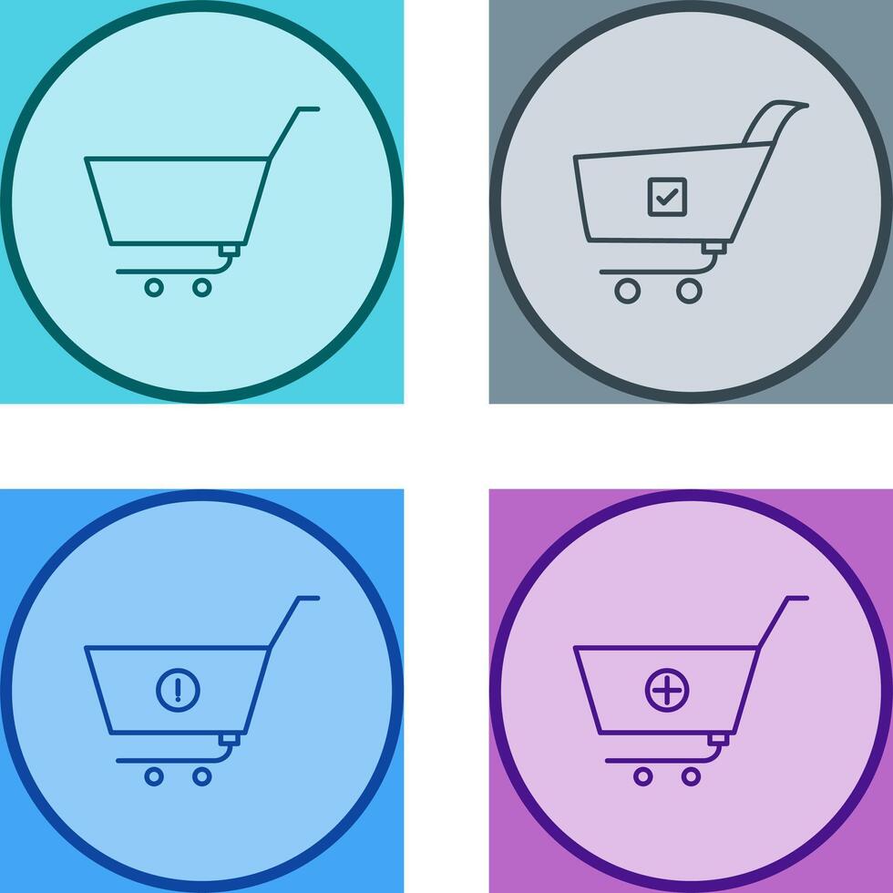 empty cart and confirm order Icon vector
