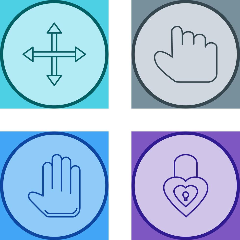 move and hold Icon vector