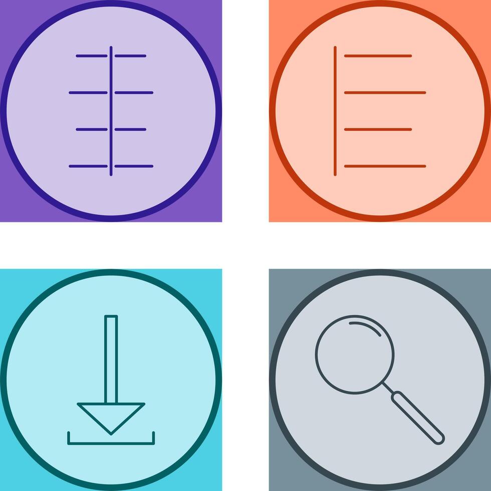 center align and left align Icon vector