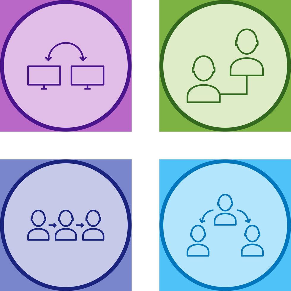 connected systems and connected profiles Icon vector