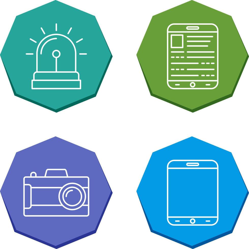 Alarm System and Ebook Icon vector