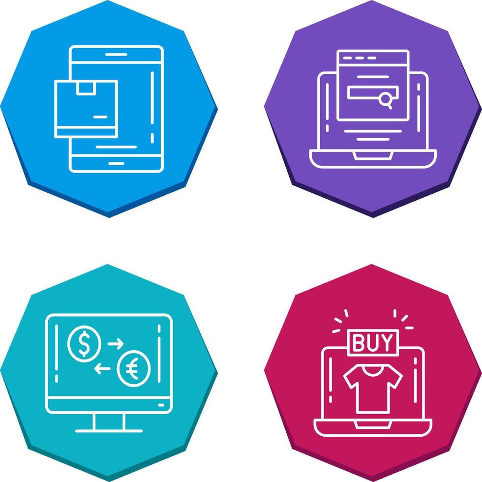 Package and Searching Icon vector