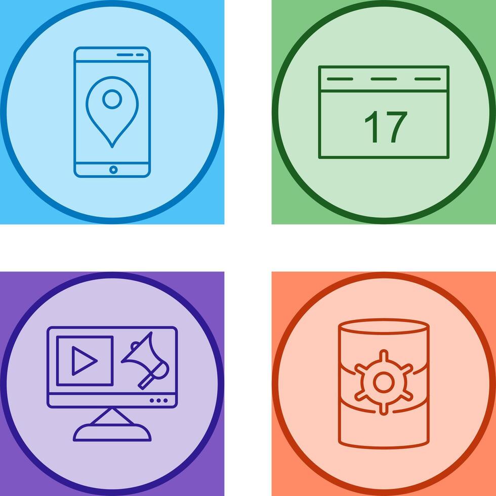 Gps Service and Event Management Icon vector
