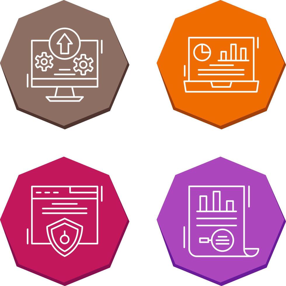 Upload and Dashboard Icon vector