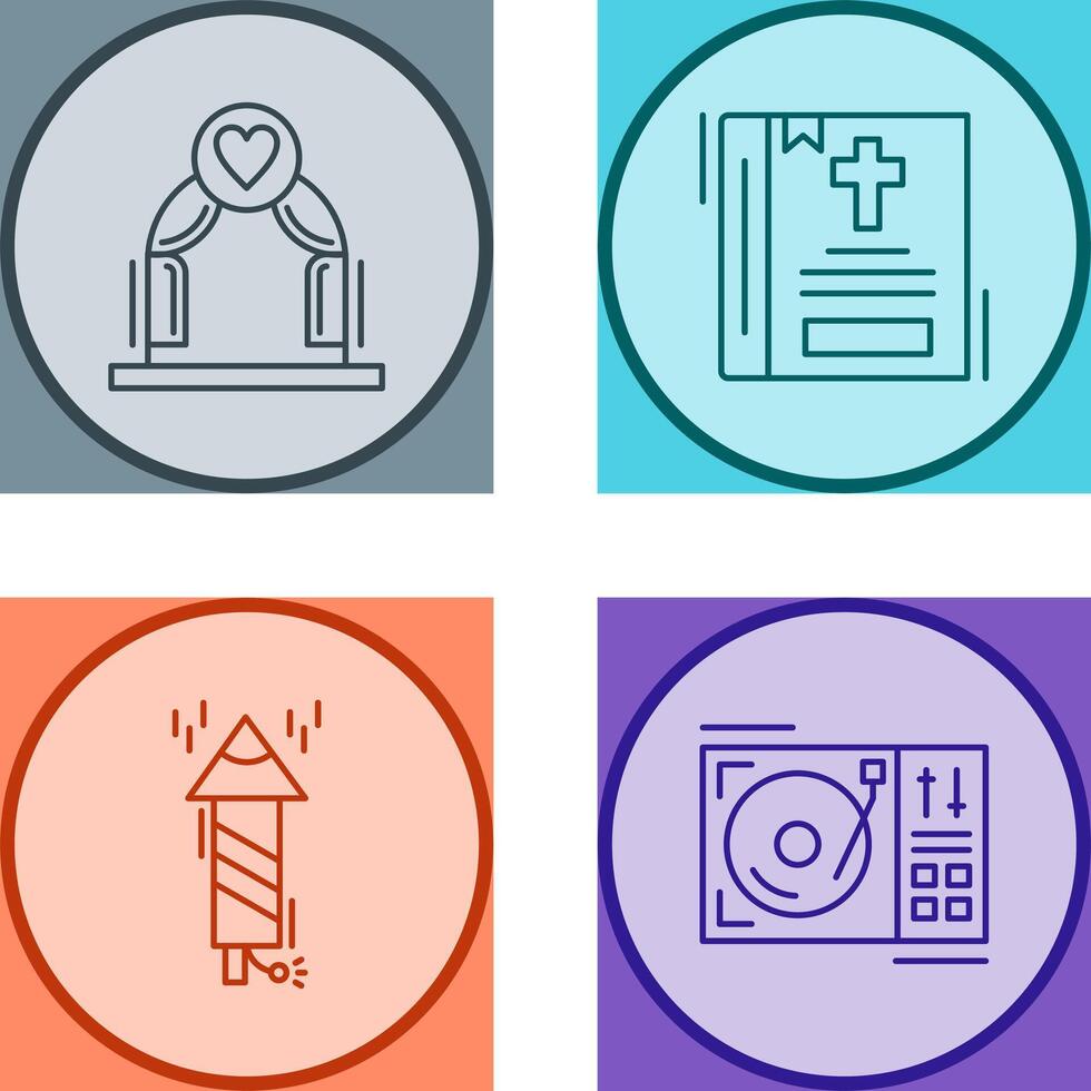 Arch and Bible Icon vector