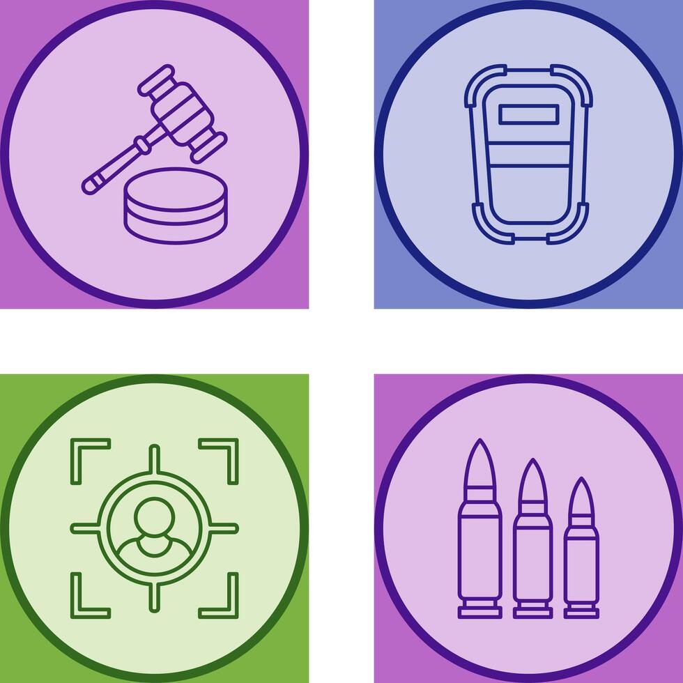 Id Card and Police Badge Icon vector