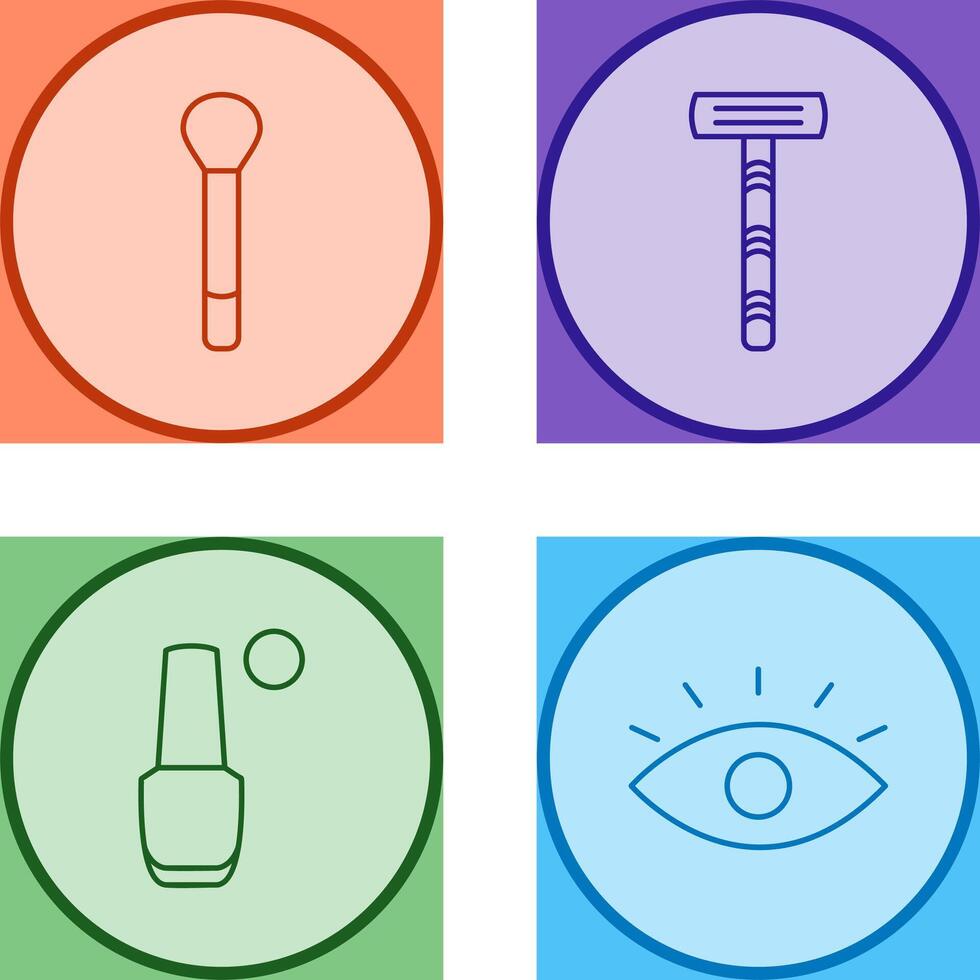 Brush and Razor Icon vector