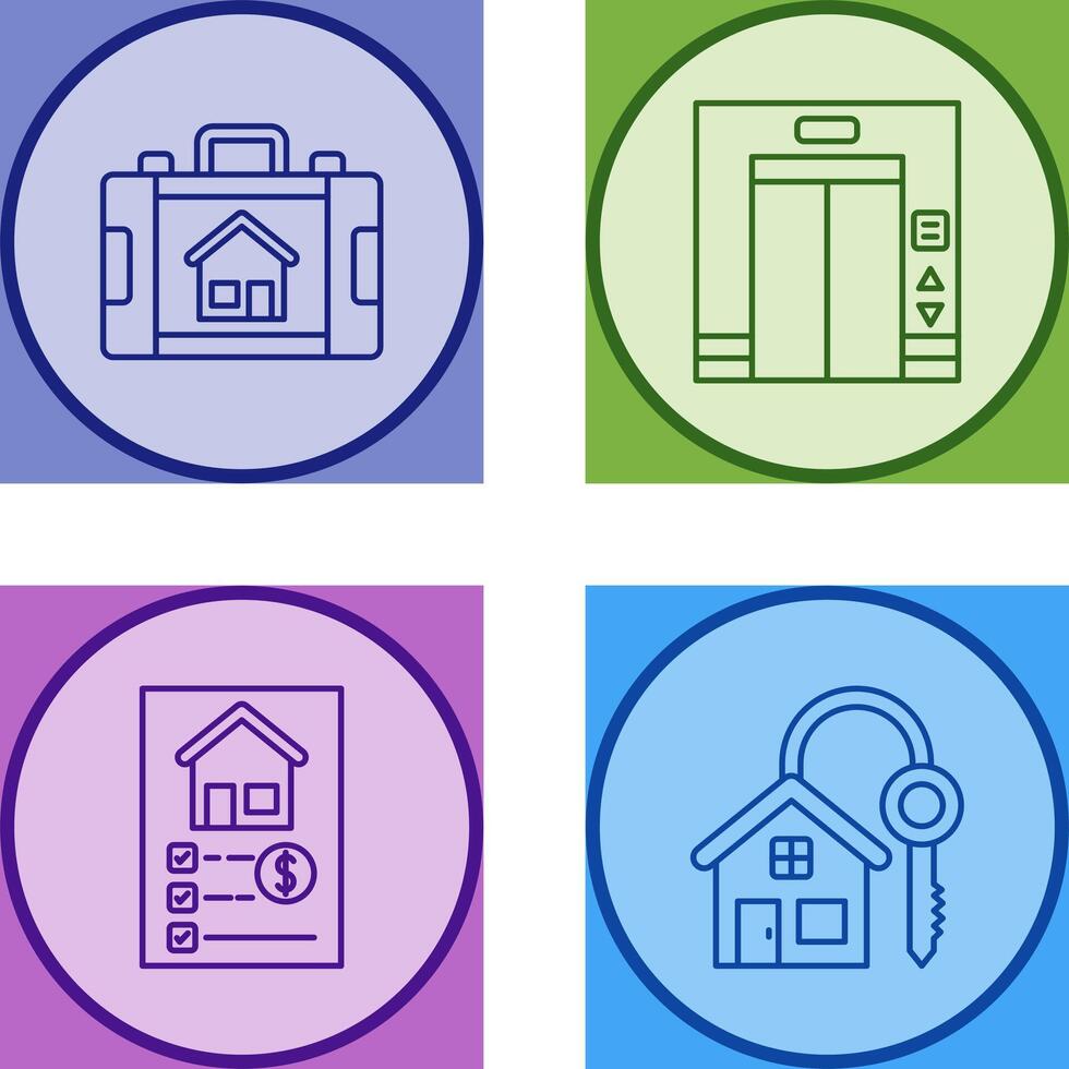Briefcase and Elevator Icon vector