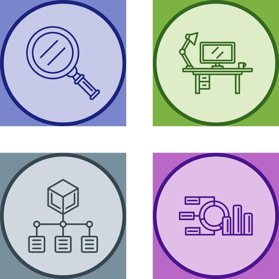 Search and Workspace Icon vector