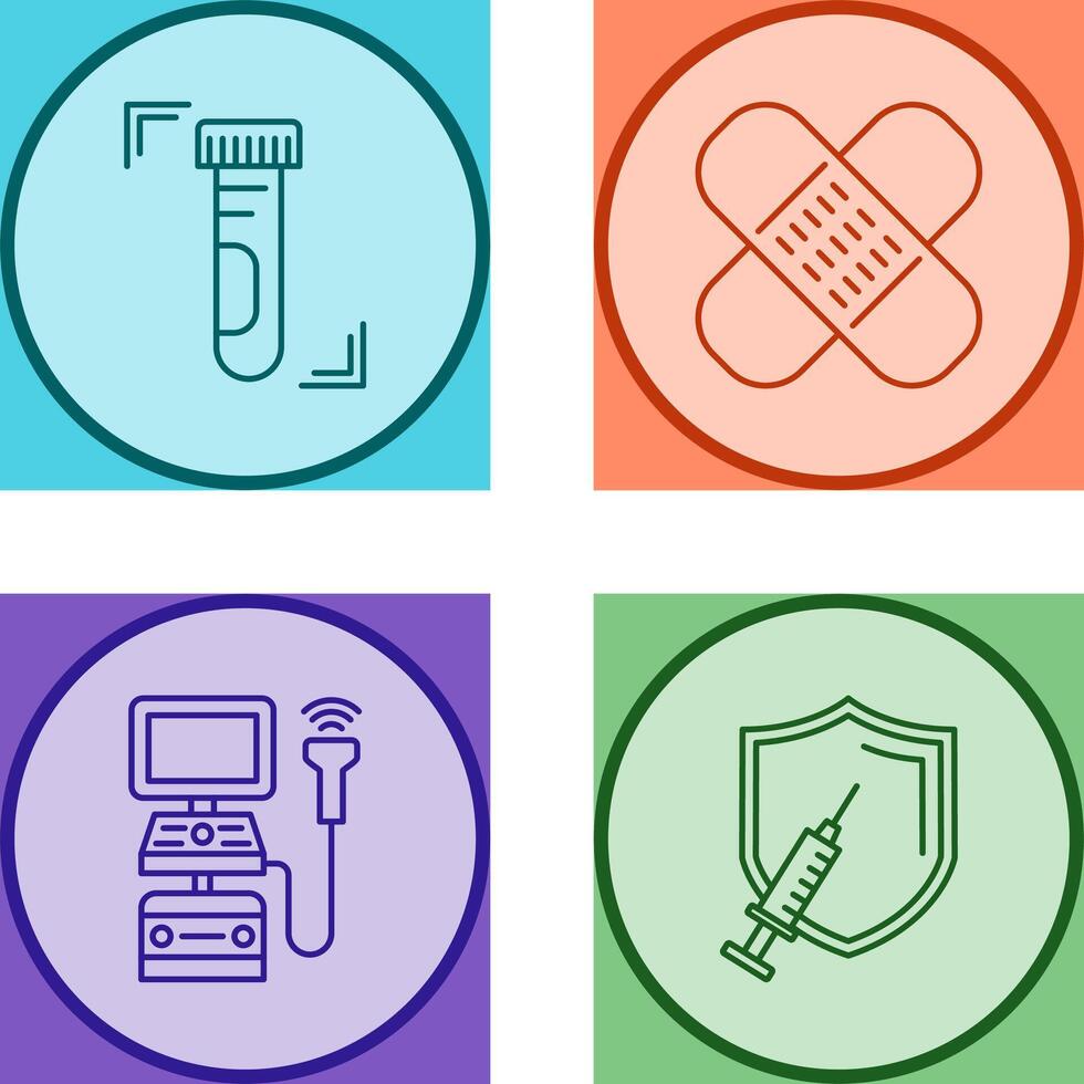 Test Tube and Wound Icon vector