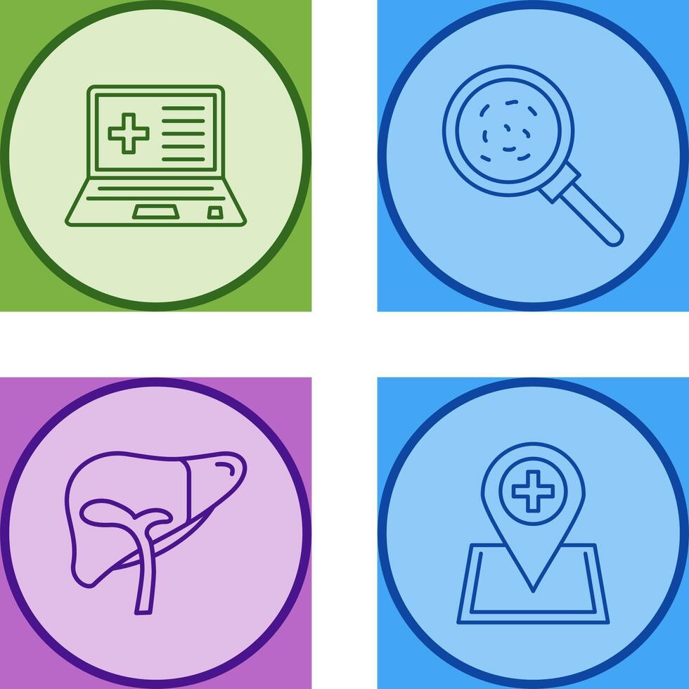 Laptop and Analytics Icon vector