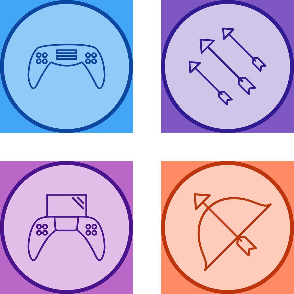 Gaming Console and Arrows Icon vector