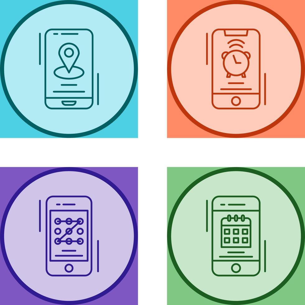 Map and Alarm Icon vector