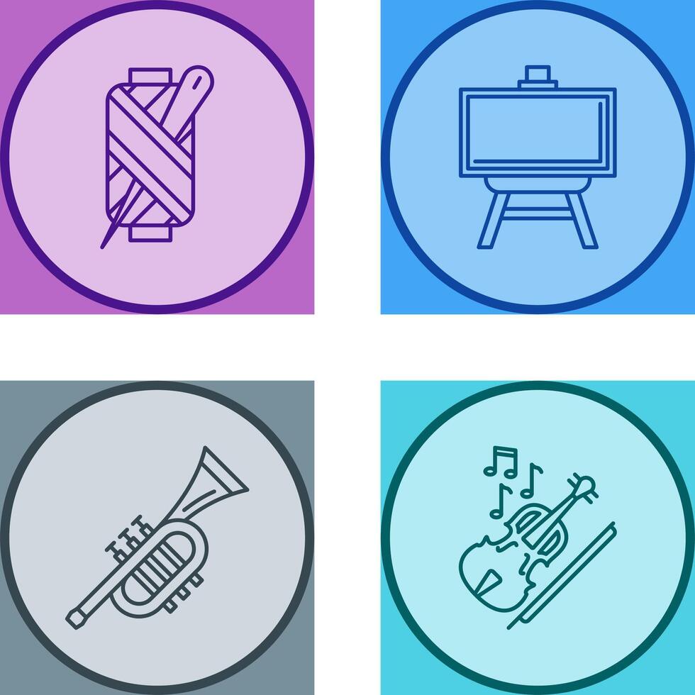 Needle and Easel Icon vector