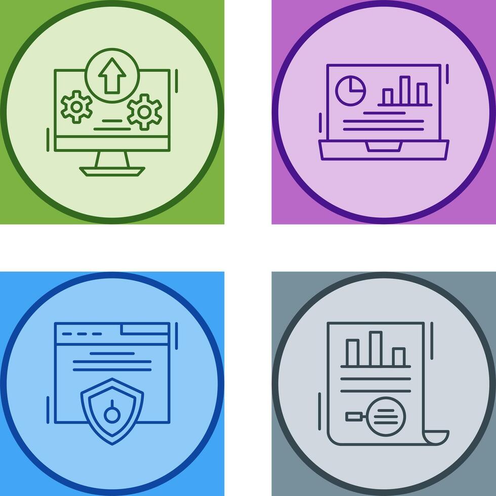 Upload and Dashboard Icon vector