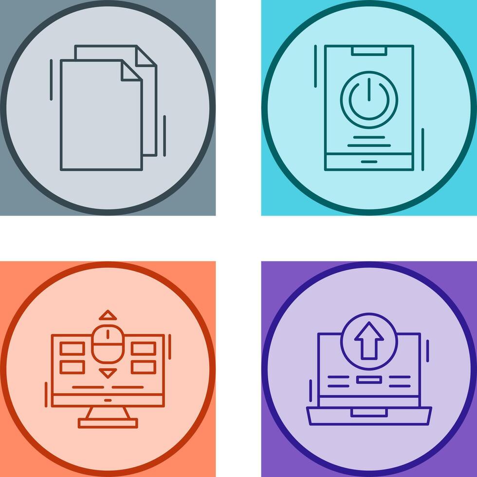 Copy and Power Icon vector