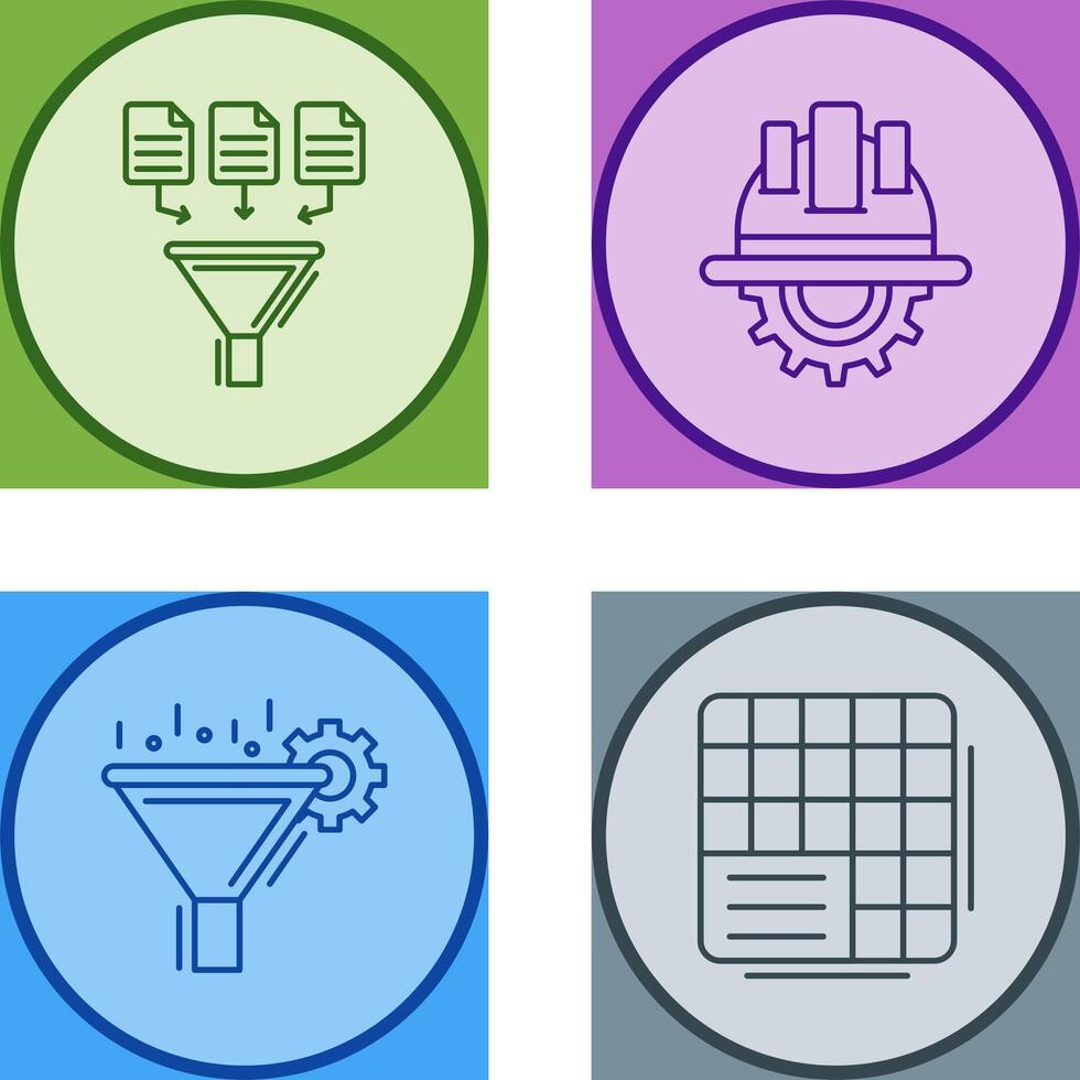 Data Collection and Engineering Icon vector