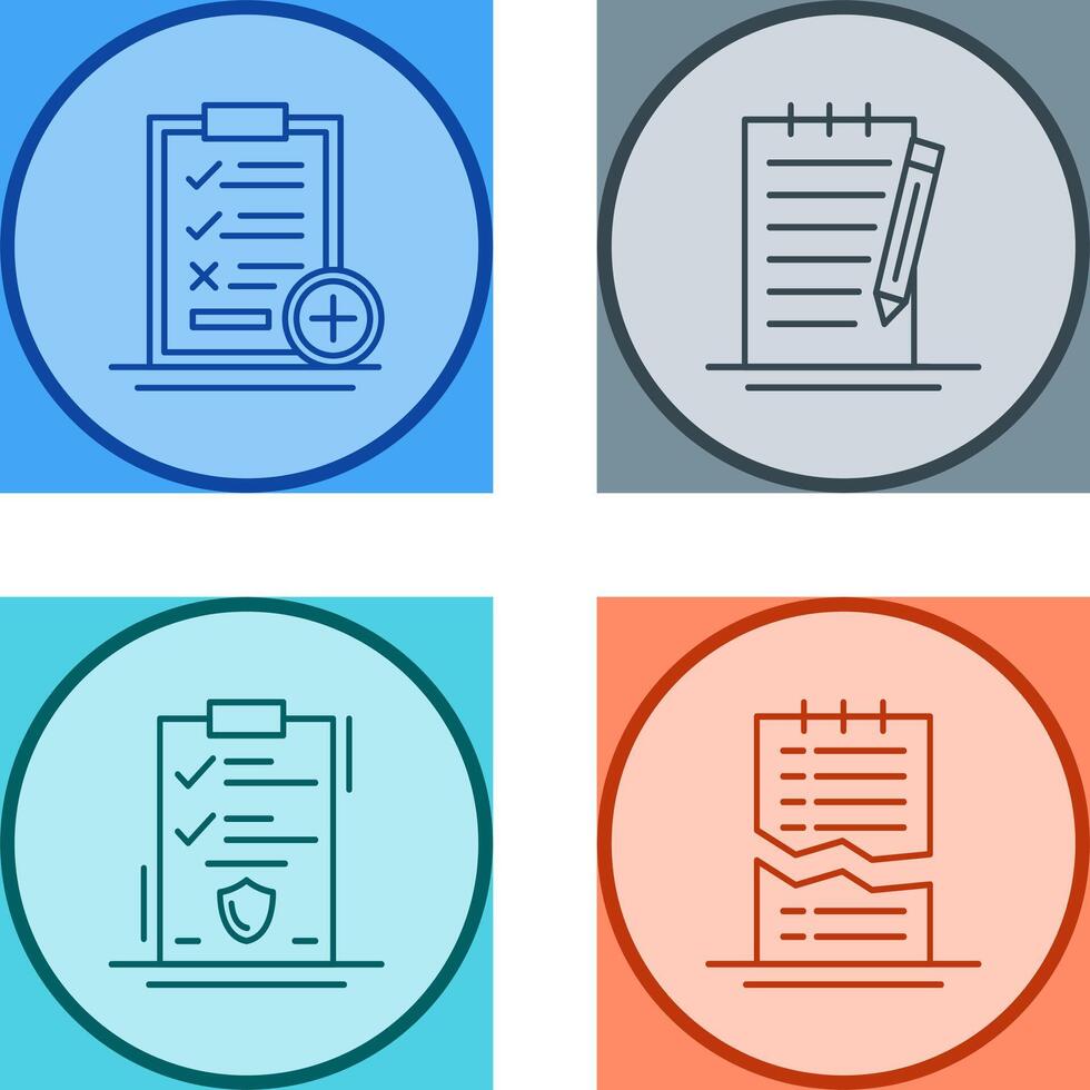Medical Examination List and Check Up List Icon vector