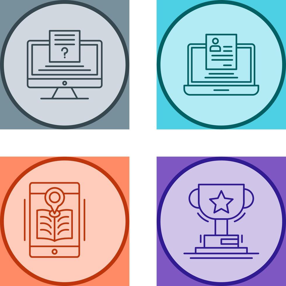 Quiz and Registration Icon vector