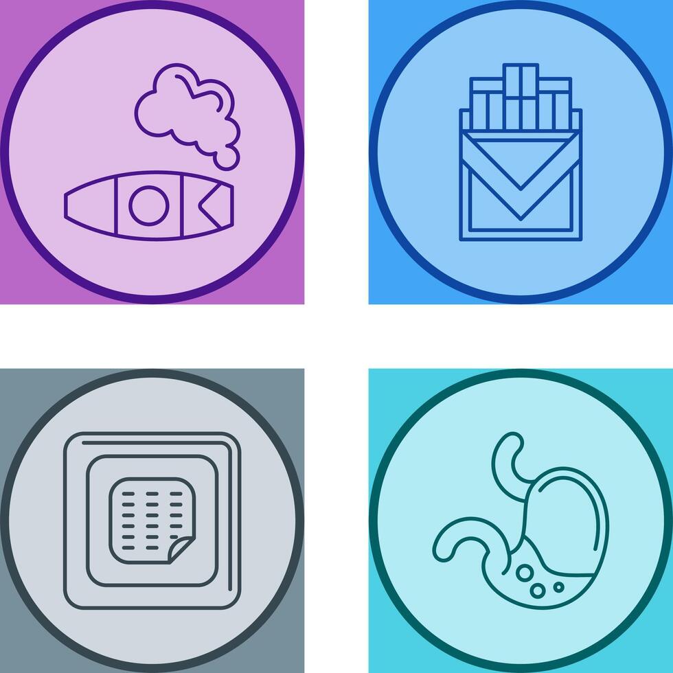 Cigar and Cigarette Pack Icon vector