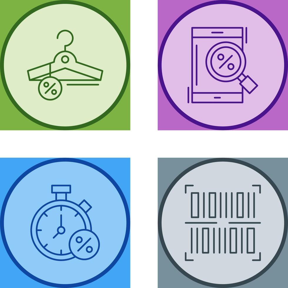 Hanger and Magnifying Glass Icon vector