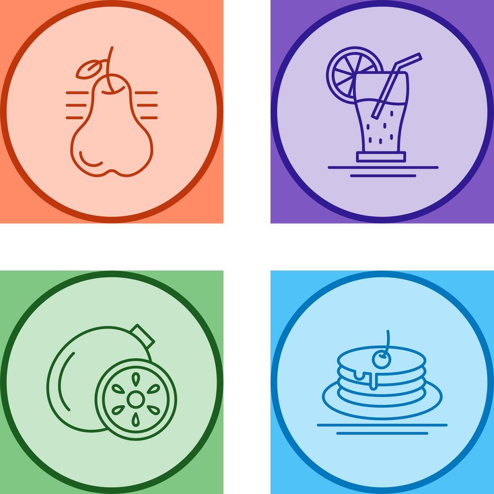 Pear and Orange Juice Icon vector