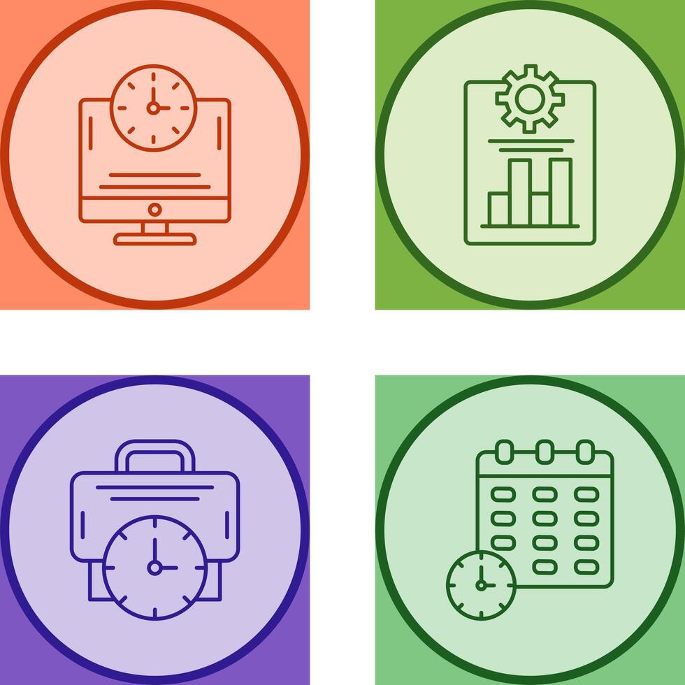 Productivity and Online Time Icon vector