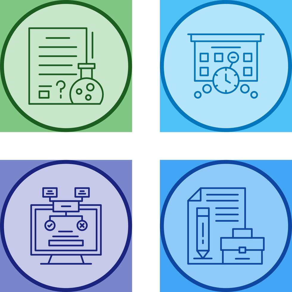 Hypothsis and Deadline Icon vector