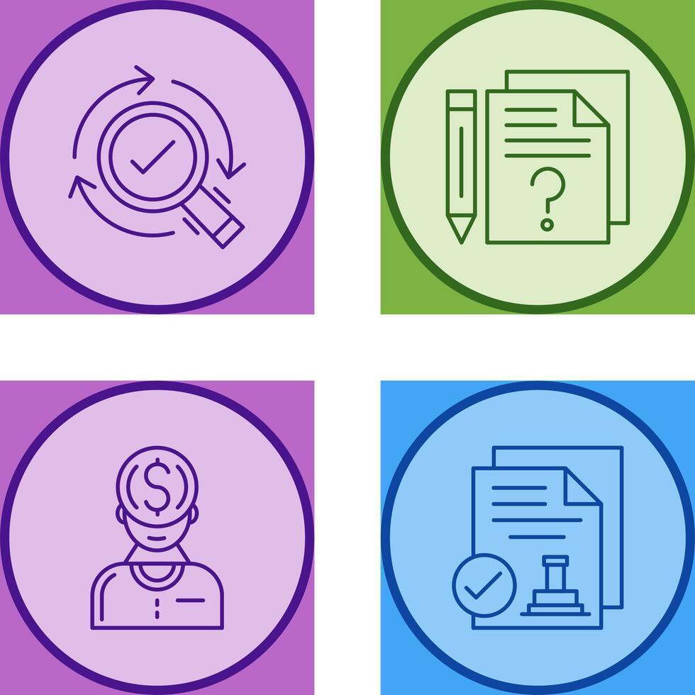 Research and Question Icon vector