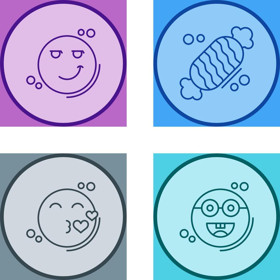 Smirk and Candy Icon vector