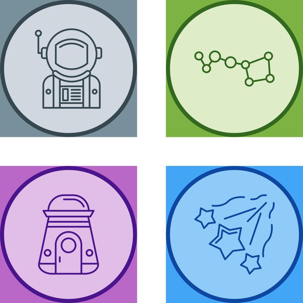 big dipper and astronaut Icon vector