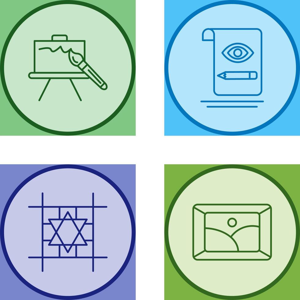 canvas and sketch Icon vector