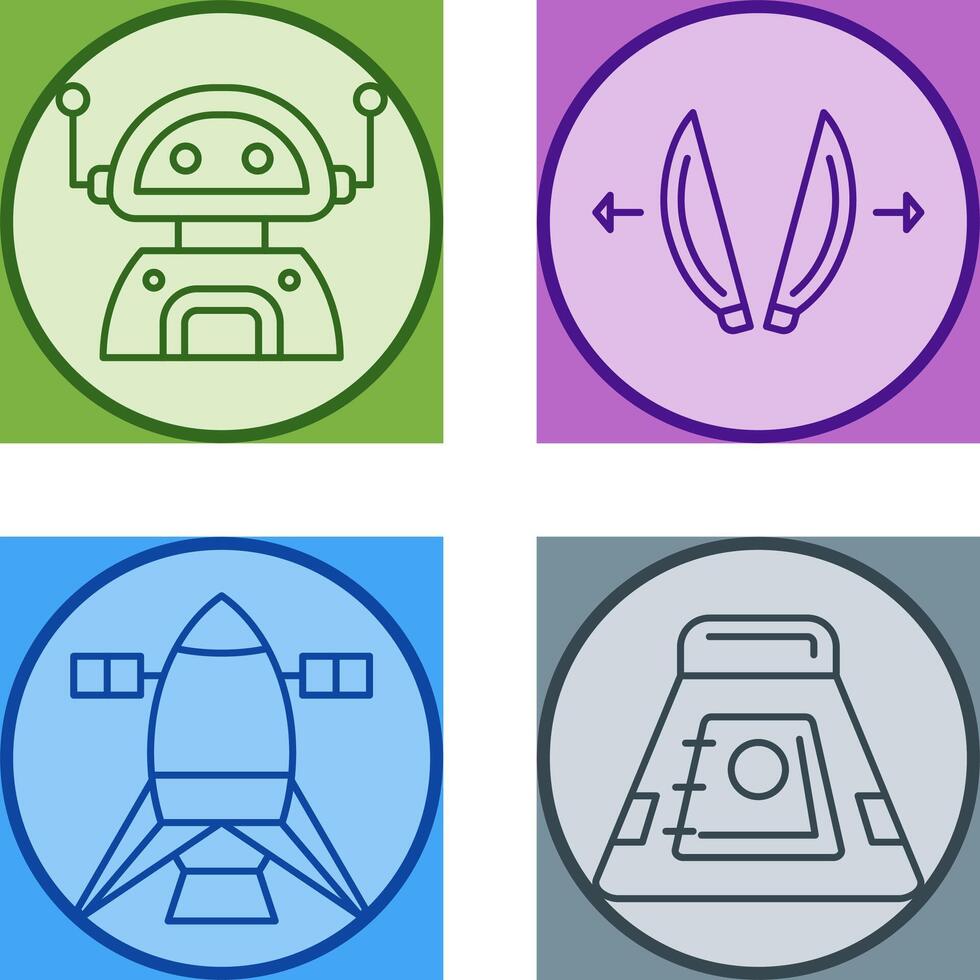 robot and playload Icon vector