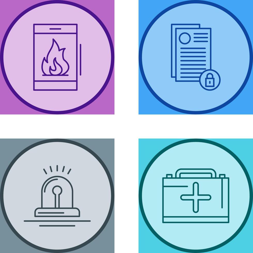 Fire and Privacy Icon vector
