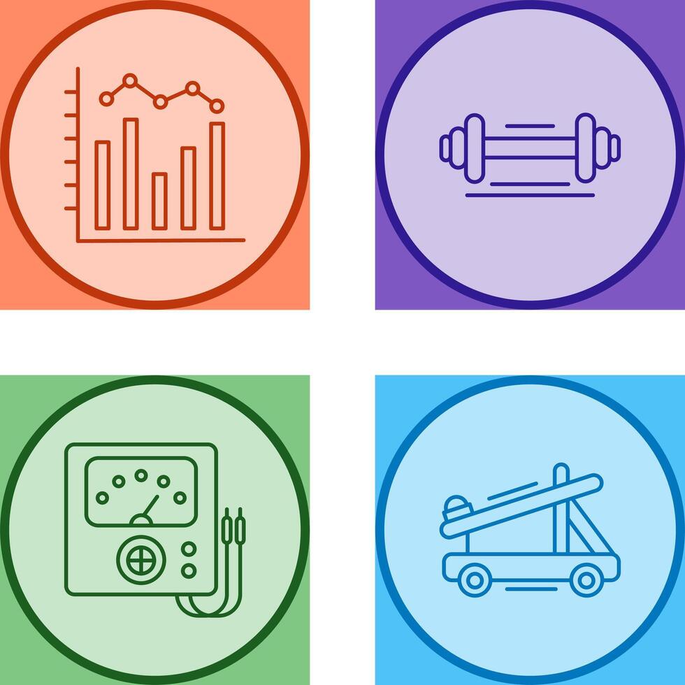Histogram and Weight Icon vector