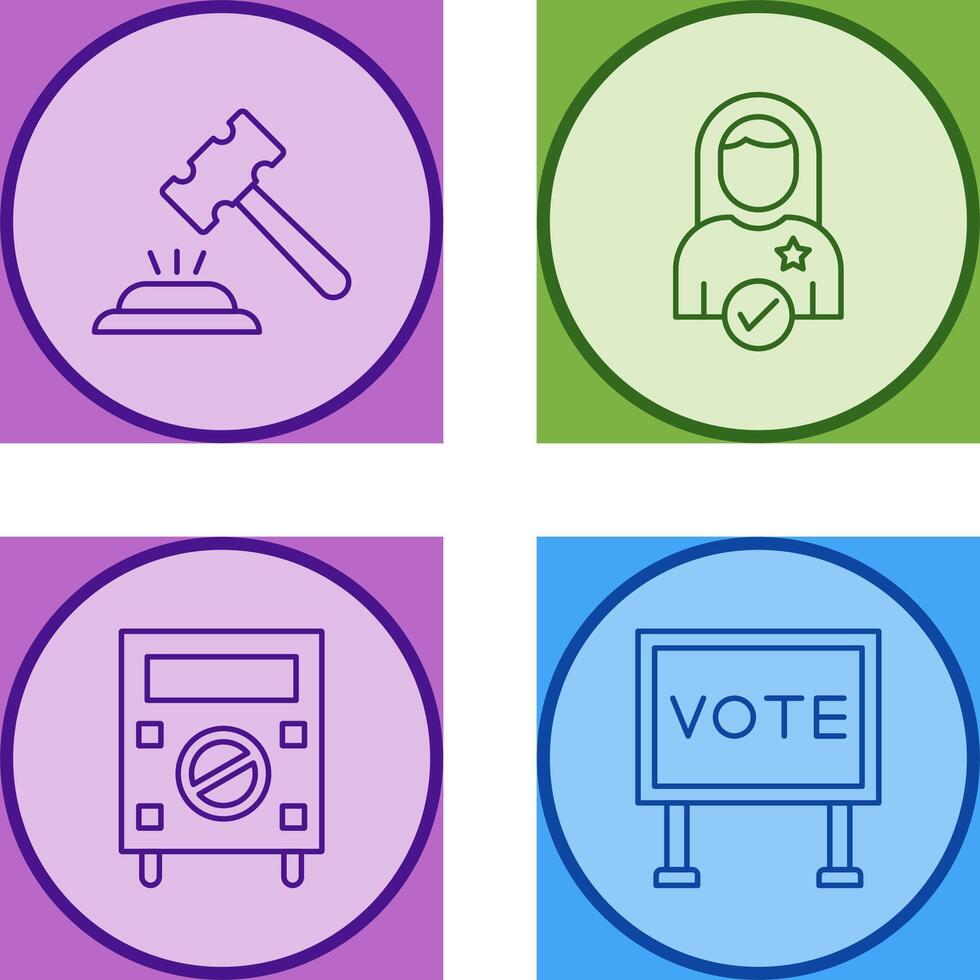 Gavel and Candidate Icon vector