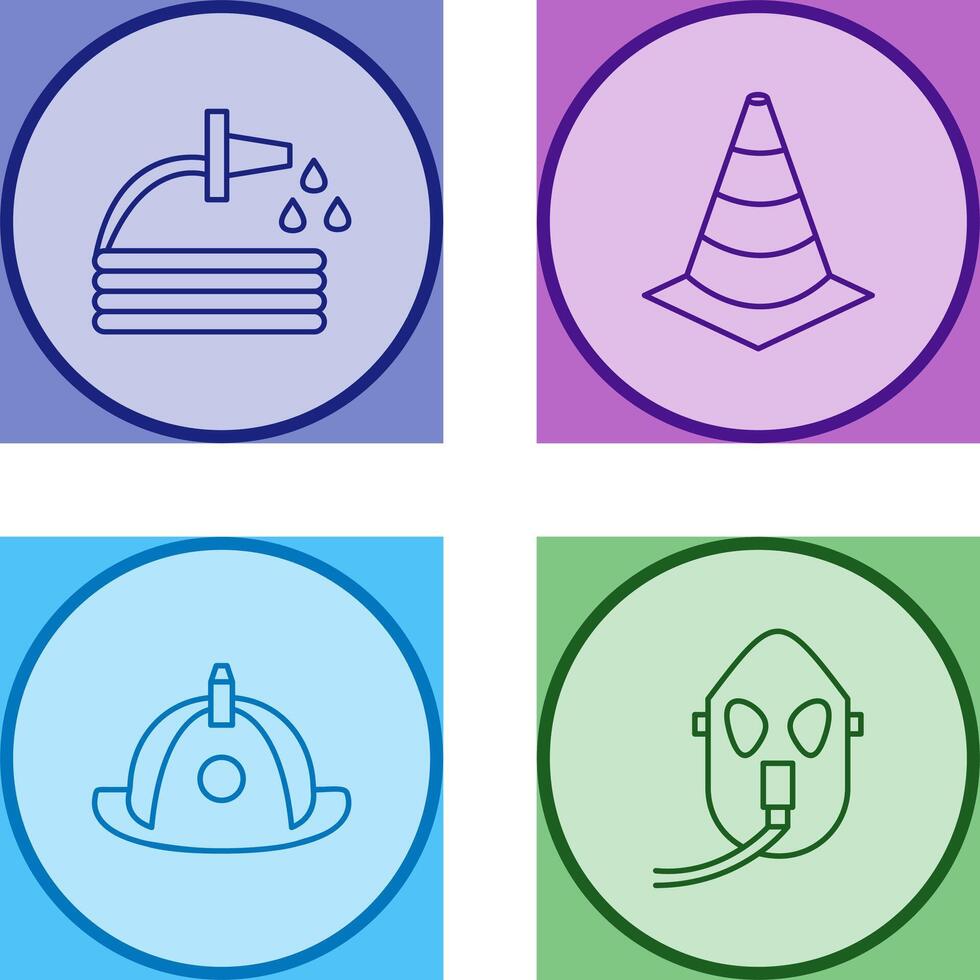 water hose and cone Icon vector