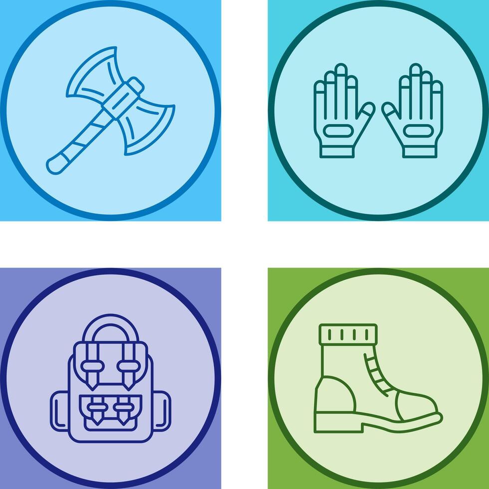 Axe and Glove Icon vector