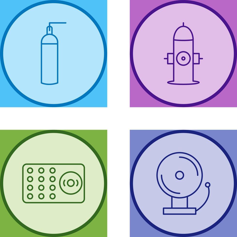 hydrant and oxygen tank Icon vector